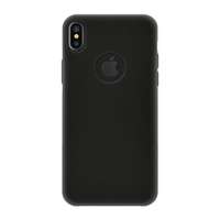 BLAUTEL 4-OK SILK Apple iPhone XS Max 6.5 műanyag telefonvédő (gumírozott, logo kivágás) fekete