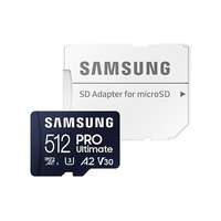 Samsung 512 GB MicroSDXC Card Pro Ultimate (200 MB/s, Class 10, UHS-I U3, V30, A2) + 1 adapter