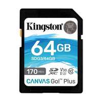 Kingston 64GB SDXC Card Canvas Go! Plus (Class 10, UHS-I U3)