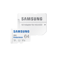 Samsung 64 GB MicroSDXC Card PRO Endurance (100 MB/s, Class 10, U3, V30) + 1 adapter