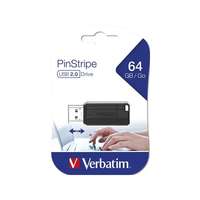 Verbatim 64 GB Pendrive 2.0 PinStripe (fekete)