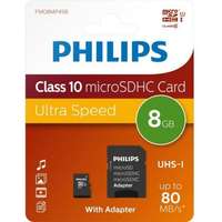 Philips 8 GB MicroSDHC Card (80 MB/s, Class 10, U1, UHS-1)