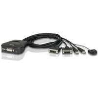 Aten 2x1 CPU switch DVI, remote port selector, 0,9m kábel