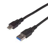 Akyga USB 3.1 kábel (A dugó / C dugó, 1 m, fekete)