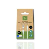 BIOnd adat- és töltőkábel (USB-A + USB-C / Lightning, 1,2 m, fehér)