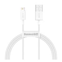 BASEUS Superior adat- és töltőkábel (USB-A dugó / Lightning 8 pin dugó, 2,4A, 1 m, fehér)