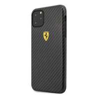 CG MOBILE Ferrari Scuderia Apple iPhone 11 Pro Max műanyag telefonvédő (karbon minta) fekete