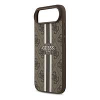 CG MOBILE Apple iPhone Air guess 4g printed stripes szilikon védő (ütésállóság, bőr hatású hátlap, magsafe) sötétbarna