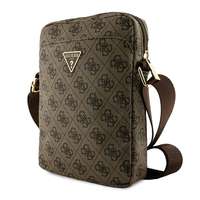 CG Mobile guess pu 4g triangle logo kézitáska álló (univerzális, 8", bőr hatású, vállpánt) barna