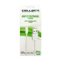 Cellect adat- és töltőkábel (USB-A dugó / Lightning dugó, 1 m, fehér)