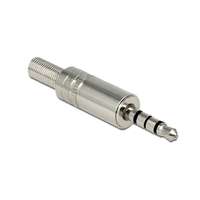 Delock 3,5mm 4 pin jack dugó, lengő, fém ház