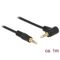 Delock 3,5 mm Jack (M) kábel (fekete, 90°, 1m)