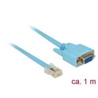 Delock RS-232 átalakító 1 m (DB9 hüvely / RJ45 dugó, világoskék)