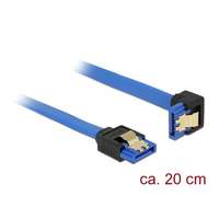 Delock SATA 6Gbps egyenes-lefelé ívelt kábel 20 cm (kék)