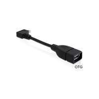 Delock USB 2.0 kábel (A aljzat / micro-B dugó, 11 cm, OTG, fekete)
