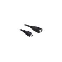 Delock USB 2.0 kábel (A aljzat / 5 pin mini-B dugó, 50 cm, fekete)
