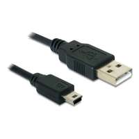 Delock USB 2.0 kábel (A dugó / 5 pin mini-B dugó, 70 cm, fekete)