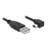 Delock USB 2.0 kábel (A dugó / 5 pin mini-B dugó, 90°, 2 m, fekete)
