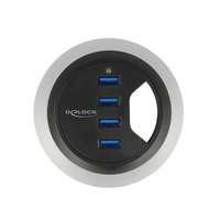 Delock USB 3.0 HUB (4 portos, passzív, asztallapba építhető)