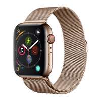 DEVIA Apple Watch Series 5 40mm elegant pótszíj (egyedi méret, fém, milánói szíj, mágneses zár) arany