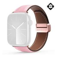 Dux Ducis Apple Watch Ultra 2 49mm ya pótszíj (egyedi méret, valódi bőr, mágneses) rózsaszín