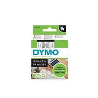 Dymo D1 feliratozógép szalag, 6 mm x 7 m, fekete-fehér