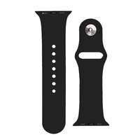 gigapack Apple Watch Series 9 45mm pótszíj (egyedi méret, szilikon, állítható, fém kapocs) fekete