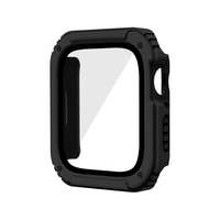 gigapack Apple Watch Series SE 40mm műanyag keret (bumper, ütésálló + kijelzővédő üveg) fekete