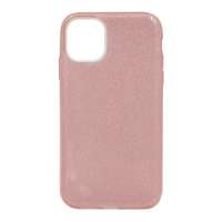 Gigapack Apple iPhone 11 szilikon telefonvédő (műanyag belső, csillogó hátlap) rózsaszín