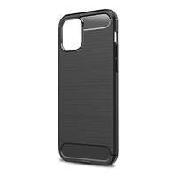 Gigapack Apple iPhone 12 Pro Max szilikon telefonvédő (közepesen ütésálló, szálcsiszolt, karbon minta) fekete