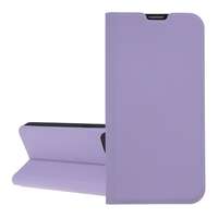 Gigapack Apple iPhone 16 tok álló, bőr hatású (flip, szilikon belső, oldalra nyíló, asztali tartó, kártyazseb) lila