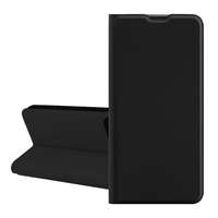 GIGAPACK Apple iPhone 17 tok álló, bőr hatású (flip, szilikon belső, oldalra nyíló, asztali tartó, kártyazseb) fekete