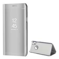 Gigapack Apple iPhone XS 5.8 tok álló (Flip, oldalra nyíló, tükrös felület, logo kivágás) ezüst