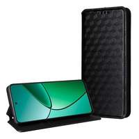 GIGAPACK Asus ROG Phone 7 tok álló, bőr hatású (flip, asztali tartó, teljes 3d rombusz, prémium) fekete