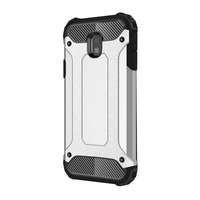 Gigapack Defender Samsung Galaxy J3 (2017) műanyag telefonvédő (közepesen ütésálló, légpárnás sarok, fémhatás, ezüst)