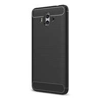 Gigapack Huawei Mate 10 Szilikon telefonvédő (légpárnás sarok, szálcsiszolt, karbon minta, fekete)