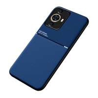 gigapack Huawei Nova 11 Pro védő ( keret, közepesen ütésálló, beépített fémlemez, hátlap, csíkos minta) sötétkék