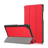 Gigapack Lenovo Tab M8 (TB-8505X) LTE tok álló (Flip, oldalra nyíló, TRIFOLD asztali tartó funkció) piros
