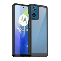 Gigapack Motorola Moto G24 Power műanyag telefonvédő (szilikon keret, ütésállóság, átlátszó hátlap) fekete