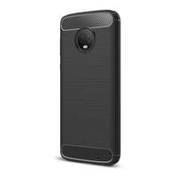 Gigapack Motorola Moto G6+ Szilikon telefonvédő (légpárnás sarok, szálcsiszolt, karbon minta, fekete)