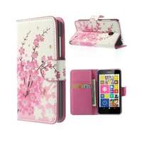 Gigapack Nokia Lumia 635 tok álló (Flip, oldalra nyíló, virág minta) fehér