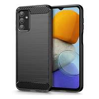 gigapack Samsung Galaxy A23 5G (SM-A236F) védő (közepesen ütésálló, légpárnás sarok, szálcsiszolt, karbon minta) fekete