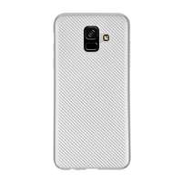 Gigapack Samsung Galaxy A6 (2018) Szilikon telefonvédő (karbon minta, ezüst)