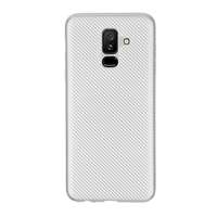 Gigapack Samsung Galaxy A6+ (2018) Szilikon telefonvédő (karbon minta, ezüst)