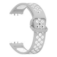 GIGAPACK Samsung Galaxy Fit 3 pótszíj (egyedi méret, szilikon, lyukacsos, légáteresztő) világosszürke/fehér