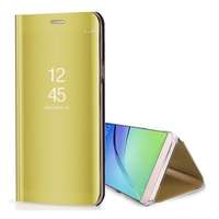 Gigapack Samsung Galaxy J6 Plus (SM-J610F) tok álló (aktív Flip, oldalra nyíló, tükrös felület) arany