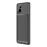 Gigapack Samsung Galaxy Note 10 Lite Szilikon telefonvédő (légpárnás sarok, karbon minta, fekete)