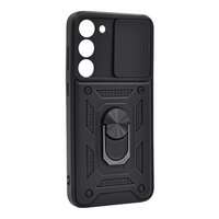 gigapack Samsung Galaxy S23 Plus (SM-S916) műanyag védő (, belső, telefontartó gyűrű, kamera védelem) fekete