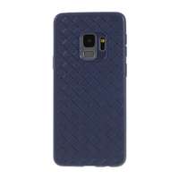 Gigapack Samsung Galaxy S9 szilikon telefonvédő (bőr hatású, fonott minta, kék)