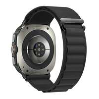 GIGAPACK Samsung Galaxy Watch Ultra eSIM 47mm (SM-L705) pótszíj (egyedi méret, textil, állítható) fekete